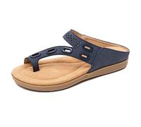 Ciabatte Ortopediche Donna Estive, Sandali Infradito da Donna con Supporto Ad Arco, Estate Sandali da Spiaggia Del Correttore Dell'Alluce Valgo, per Alluce Valgo, fascite planta(Size:39EU,Color:blu)