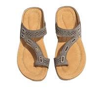 Ciabatte Ortopediche Donna Estive, Sandali Infradito da Donna con Supporto Ad Arco, Estate Sandali da Spiaggia Del Correttore Dell'Alluce Valgo, per Alluce Valgo, fascite plant(Size:41EU,Color:grigio)