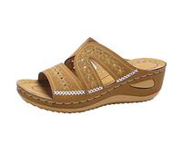 Ciabatte Ortopediche Donna Estivi Vendita Sandali con Zeppa Donna Comode Supporto Arco Plantare Pantofole Eleganti Leggere Plateau Scarpe con Tacco Wedges Antiscivolo Suole Sandalo per Camminare