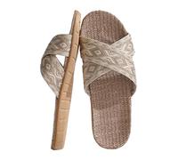 Ciabatte Paglia, Pantofole Estive, Ciabatte Uomo Lino Pantofole Mare Donna Antiscivolo Colori Pantofole Lino Le Coppie da Case Leggeri Esterno Ciabatte da Casa Pantofole di Paglia Slippers