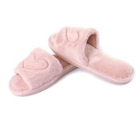 Ciabatte Pantofole Invernali In Morbida Ecopelliccia Modello Lovely Con Cuori