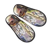 Ciabatte Paris Street Cafe Edificio Europeo Comode Slippers Lavabili Cotone Pantofole Per Unisex Interno Esterno M