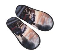 Ciabatte Partenza Del Treno A Vapore Al Tramonto Antiscivo Pianelle Eleganti Slippers Per Invernale Casa Interno L
