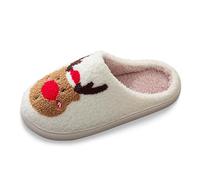 Ciabatte Pelose Donna, Pantofole Invernali Donna Natale Stampa Morbide Calde per Interni Casa Comode