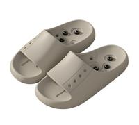 Ciabatte Per Agopressione Con Pietre Massaggianti Rimovibili Uomo Donna Sandali Per Riflessologia E Agopuntura Ciabatte Da Doccia Antiscivolo A Punta Aperta(Light khaki,42/43 EU)
