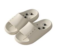 Ciabatte Per Agopressione Con Pietre Massaggianti Rimovibili Uomo Donna Sandali Per Riflessologia E Agopuntura Ciabatte Da Doccia Antiscivolo A Punta Aperta(Beige,40/41 EU)