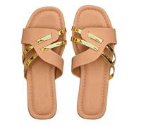 Ciabatte piatte da donna con testa quadrata, sandali da donna con punta aperta a larga larghezza, pantofole antiscivolo e durevoli, scarpe leggere traspiranti e comode per resort tempo libero e viaggi