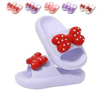 Ciabatte Piscina Bambina Bambino Ciabatte Estive per Mare Spiaggia Bagno Ragazzi Ragazze Antiscivolo Infradito Punta aperta Arco Dinosauro Pantofole Estive per Bambini Viola Rosso 20/21 EU (150 CN)