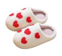 Ciabatte Ragazza 38 - Comode E Morbide Pantofole per Bambine E Bambini con Ricamo A Cuore Calde Calzature da Interno per Bambini Perfette per L'Uso Domestico (Red 4-5 Years)