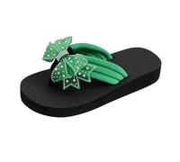 Ciabatte Sandali Donna ortopedici Plantare Estraibile, Eleganti Gioiello Perle Strass Zeppa Bassa Cinturino Caviglia Antiscivolo, Comodi Leggeri Traspiranti Mare Cerimonia Domna Dinna