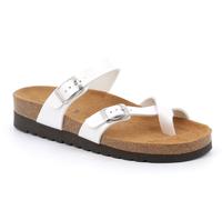 Ciabatte sandali infradito Grunland Hola CB2438-11 bianco perla zeppa 4cm SCONTO