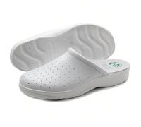 Ciabatte Sanitarie Anatomiche Per Uomo E Donna, Comode Pantofole Ortopediche Con Tomaia In Vera Pelle Traforata, MADE IN ITALY. Descrizione del prodottoQueste pantofole sanitarie anatomiche per uomo e