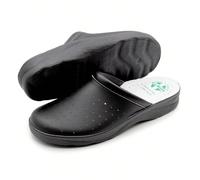 Ciabatte Sanitarie Anatomiche Per Uomo E Donna, Comode Pantofole Ortopediche Con Tomaia In Vera Pelle Traforata, MADE IN ITALY. Descrizione del prodottoQueste pantofole sanitarie anatomiche per uomo e