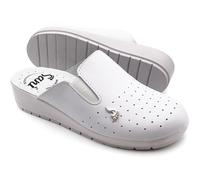 CIABATTE SANITARIE PANTOFOLE DONNA PELLE CON ELASTICI REGOLABILI ANATOMICHE HOME