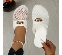 Ciabatte slip-on in rete traspirante, suola in gomma leggera e durevole, alla moda e versatili per uso interno/esterno, nuovo best seller estivo EUR36,EUR37,EUR38,EUR39,EUR40,EUR41,EUR42Colore unico