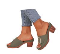 Ciabatte Sneakers Donna Slip On Leggere Comode Sandali Mare Estivo Scarpe Ortopediche Donna Sneakers Sanitarie in Morbido per Spiaggia e Tempo Libero (Army Green, 40)