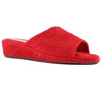 Ciabatte Spugna Aperte Bagno Donna Antiscivolo Zeppa 4 cm Leggere Interno Sughero (Rosso, numeric_37)
