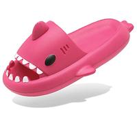 Ciabatte Squalo Estive Donna Uomo Pantofole da bagno Comode Ciabatta da Doccia Antiscivolo Sandali da Spiaggia Piscina a Punta Aperta Shark Slides Slippers,Rosa,43/44 EU=Fornitore 44/45