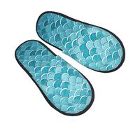 Ciabatte Squama Di Pesce Blue Waves Moda Scarpe Da Casa Morbide Slippers Per Casa Hotel Esterno M
