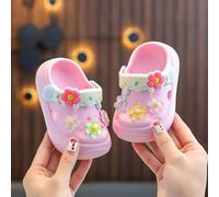 Ciabatte traspiranti per bambini, carini sandali da interno antiscivolo per bimbe con fiori, suola morbida, indossabili in due modi, estivi EUR21-22,EUR22-23,EUR23-24,EUR24-25,EUR25-26,EUR26-27,EUR27-