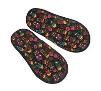 Ciabatte Tropical Luau Tiki Totem Scarpe Da Casa | Ciabatte Comode Pantofole Peluche Per Viaggi Donne Uomo Hotel E Bagno