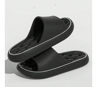 Ciabatte unisex in EVA - Ciabatte da doccia morbide e antiscivolo, uso domestico, nero e bianco, leggere e alla moda, per uso interno, ciabatte da casa | Adatte per uomo | Materiale EVA, scarpe da doc