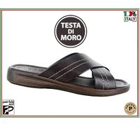 Ciabatte Uomo Arizona Patrizia Azzi 7300 Tomaia Incrociata in morbida Ecopelle