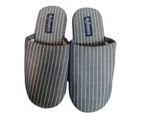 ciabatte uomo da casa in cotone de fonseca aperte sul retro Roma Top M02 (Blu, Sistema Taglie Calzature EU, Adulto, Uomo, Numero (range), Media, 43, 44)