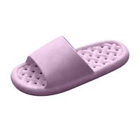Ciabatte uomo donna drenanti, ciuffo piscina bagno, sandali estivi comodi coppia, slip on con sollievo, muli aperti a larga flangia, doccia, casa, spiaggia, 01 Viola, 40 EU