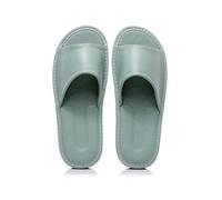 Ciabatte Uomo Donna Estive Antiscivolo Pantofole In Pelle, Suola di PVC Durevole Scarpe Aperte Casa Scarpe per Ufficio Casa Camera da letto Soggiorno Cucina Ospiti Vis(Size:EUR43-44,Color:Verde menta)