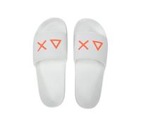 Sun68 slippers con logo uomo ciabatte X36110 slide BIANCO