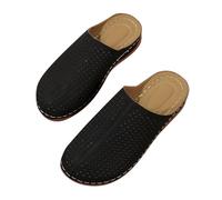 Ciabatte Zeppa Donna Estive,Sandalo Basso Donna Comode Zeppe Slingback con Borchie Scarpe Chiuse Davanti E Dietro Tacco Basso Punta Quadrata Flip Flop con Borchie Pantofole USA E Getta