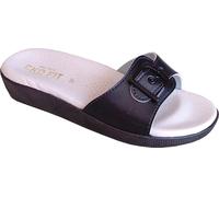 Ciabattina GIANNA con Tomaia in Sintetico e Sottopiede Fussbet in Pelle - Con Goccia Metatarsale - Anatomico anti-shock - 1 Fibbia - BLU 41