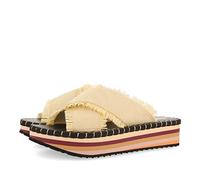 Ciabattine da Spiaggia Color Beige con Suola Multicolore per Donna terena