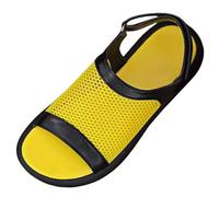 Ciabattine Donna Estive Sandali Elegante Sandali da donna piatti in morbida memory estivi con cinturino con fibbia e punta Sabot Estive Eleganti (Yellow 43)