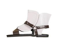 Ciabattine Eleganti Donna Sandali Estive Stivaletti e stivaletti alla caviglia in PU JS241 da donna Sandalo Basso Estivo Sandali Eleganti (White 38) Sandalo Estivo Elegante Scarpe Comode Estive