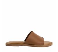 Ciabattine piatte in pelle Marrone 36