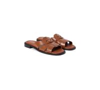 Ciabattine piatte in pelle Marrone 40