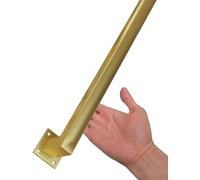 CIADAZ Corrimano moderno per scale quadrate con kit ringhiera | Maniglia resistente 1 m 1.5 m 2 m 2.5 m 3 m 3.5 m 6 m staffe per ringhiera scale in metallo dorato supporto da parete in ferro battuto