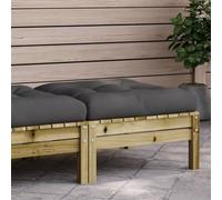 CIADAZ Sgabello da giardino con cuscino in legno di pino impregnato, mobile esterno, terrazza sgabello, sgabello esterno, sgabello alto, mobile bar - 838168