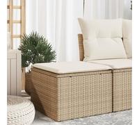 CIADAZ Sgabello da giardino con cuscino rattan sintetico beige 55x55x37cm, mobile esterno, terrazza sgabello, sgabello esterno, sgabello alto, mobile bar - 366055