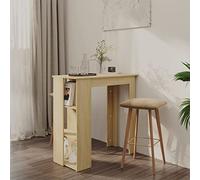CIADAZ Tavolo Bar con ripiano in compensato rovere Sonoma 102x50x103,5 cm, tavolo da cucina, tavolo da ingresso, cucina, tavolo da cucina, tavolo consolle, bar cucina, tavolino ausiliario, mobile bar