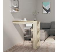 CIADAZ Tavolo da bar da parete, tavolo da cucina, mobile bar, mobile da pranzo, tavolo da pranzo, tavolino alto, bar cucina, compensato rovere Sonoma 102 x 45 x 103,5 cm