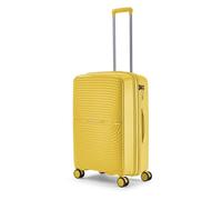 Ciak Roncato bagaglio Medio espandibile Giallo Collezione Cosmo - Valigia Rigida in Polipropilene Leggero con 4 Ruote pivotanti e con lucchetto TSA - Bagaglio M 43x64x26-29cm