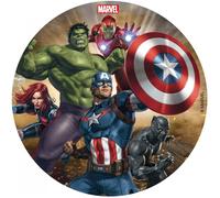 Cialda in Ostia Avengers, Capitan America, Hulk, Iron Man, Black Widow e Black P