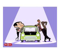 Cialda In Ostia Mr Bean Con La Macchina Cartoon Torta Decorazioni Commestibile