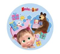 Cialda in Ostia per Decorazioni e Torte a tema Masha e Orso in Dischi Commestibili Cake Design (10)