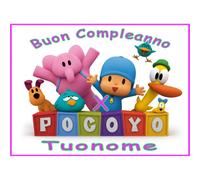 Cialda In Ostia Pocoyo Cartoni Animati Decorazione Torta Dischi Personalizzabil
