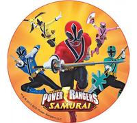 Cialda In Ostia Power Rangers Samurai Torta Decorazioni Feste Dischi Commestibil