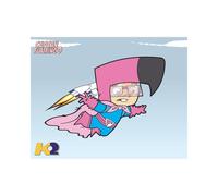 Cialda Ostia Capitan Flamingo Che Vola Torta Decorazioni Dischi Commestibile